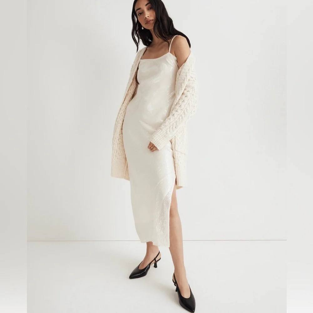 Madewell x Aimee Song Sequin Slip Maxi Dress - Picture 1 of 15
